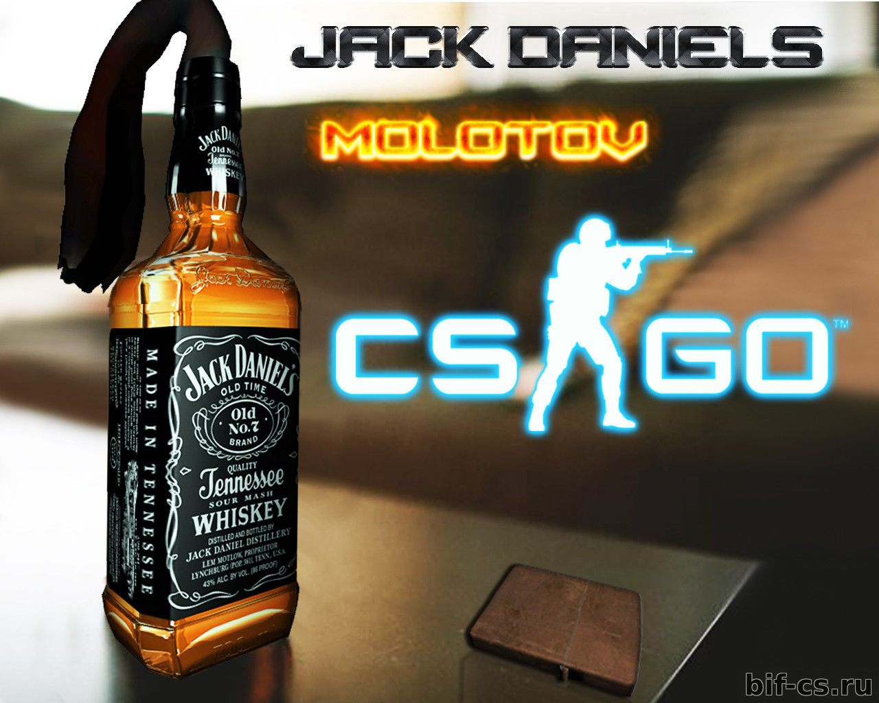 скачать Модель коктейля Молотова «Jack Daniels» для CS GO